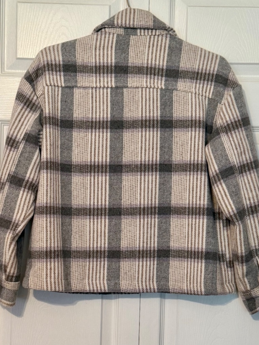 Plaid Front Button Jacket - Picture 2 of 4